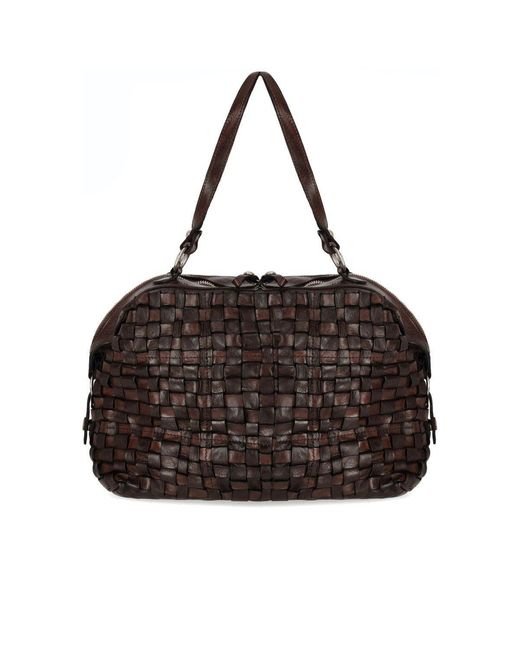 Campomaggi Black Rachele Large Dark Bowler Bag