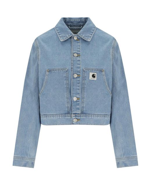 Carhartt Blue W'arca helle cropped denimjacke