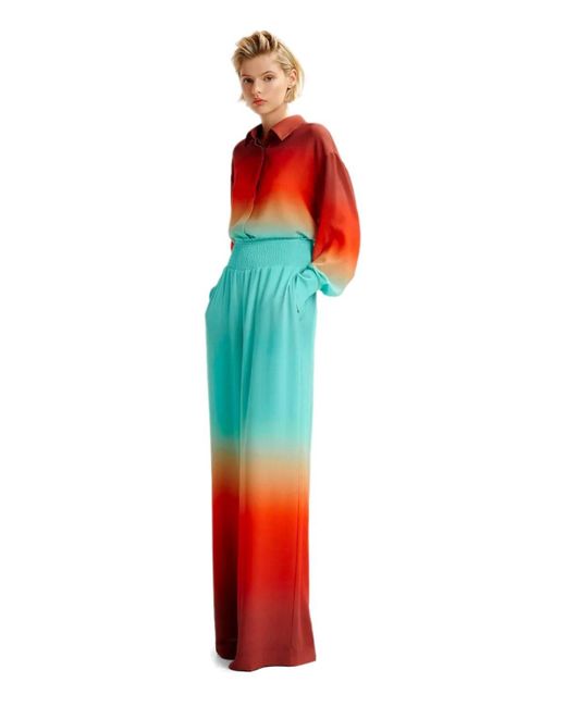 Pantalone Hug Tie Dye di Essentiel Antwerp in Red
