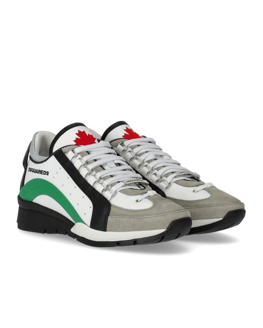 DSquared² Legendary White Green Sneaker for men