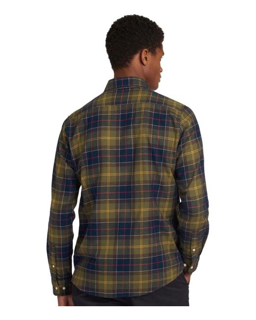 Camisa fortrose tartan azul Barbour de hombre de color Gray