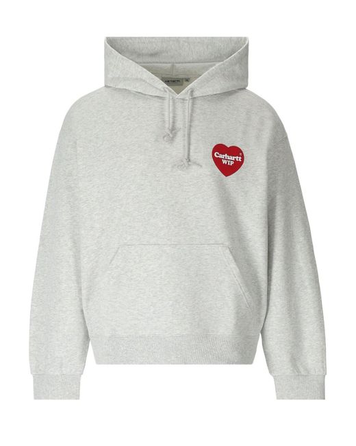 Carhartt WIP Heart melange hoodie in Gray für Herren