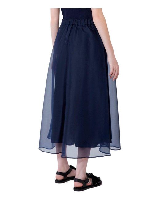 Weekend by Maxmara Blue Visino Skirt