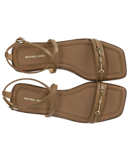 Michael Kors Brown Lena Flat Sandal