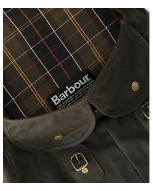 Barbour Tarras wax olivgrüne umhängetasche in Black für Herren