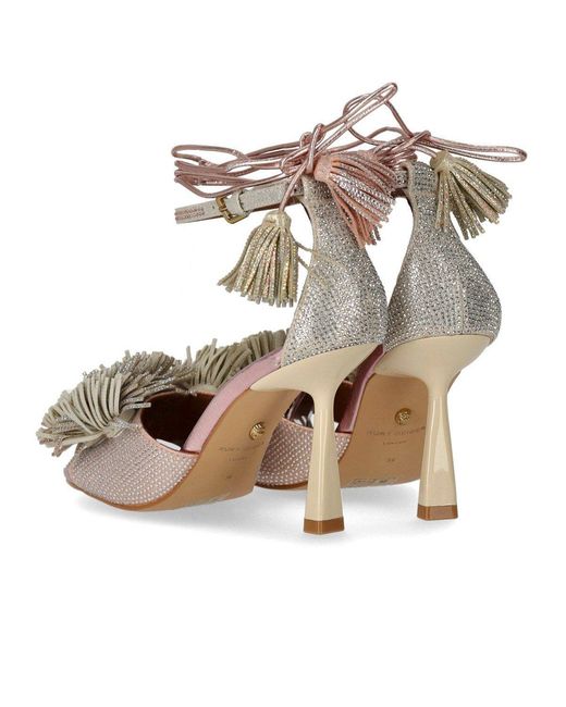 Kurt Geiger Gray Pom Pom Sandal