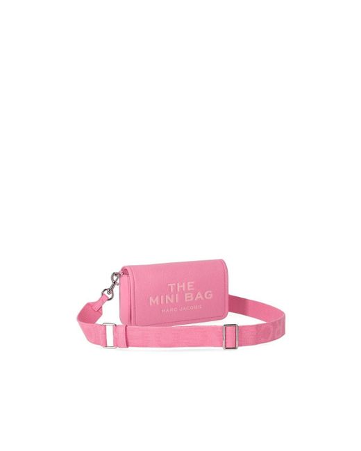 Marc Jacobs The Leather Mini Petal Pink Crossbody Tas