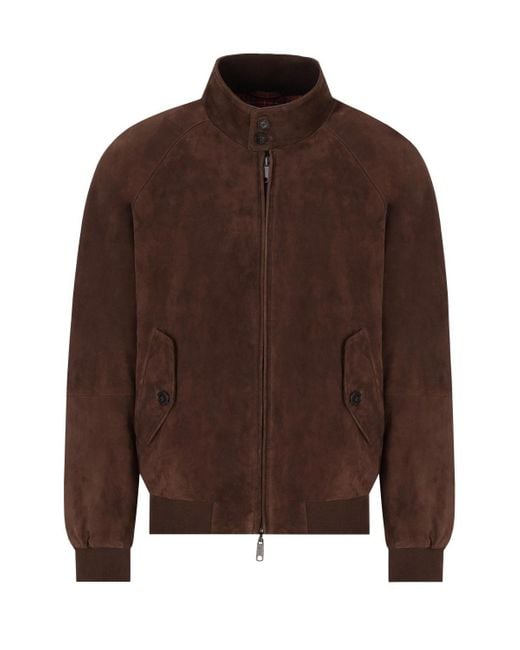 Baracuta Brown G9 Suède Winter Chocolate Bomber Jacket for men