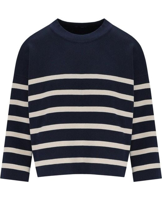 Weekend by Maxmara Pinide Navy Blue Cropped Pullover