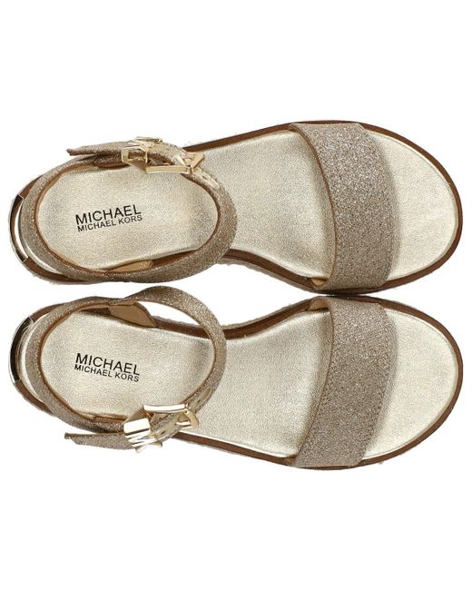 Michael Kors Metallic Richie champagne plattform sandale
