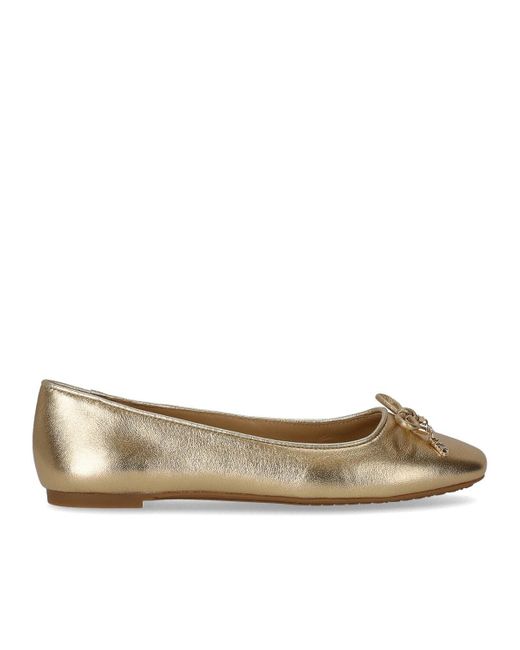 Michael Kors Brown Nori Gold Ballet Flat Shoe