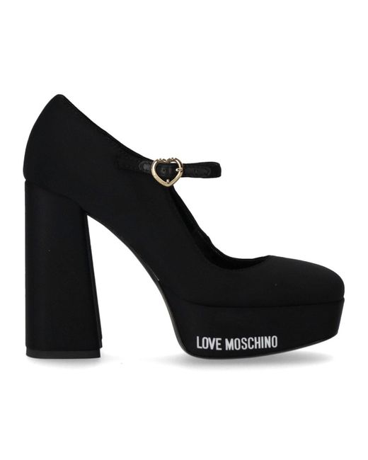 Love Moschino Black E plattform pumps