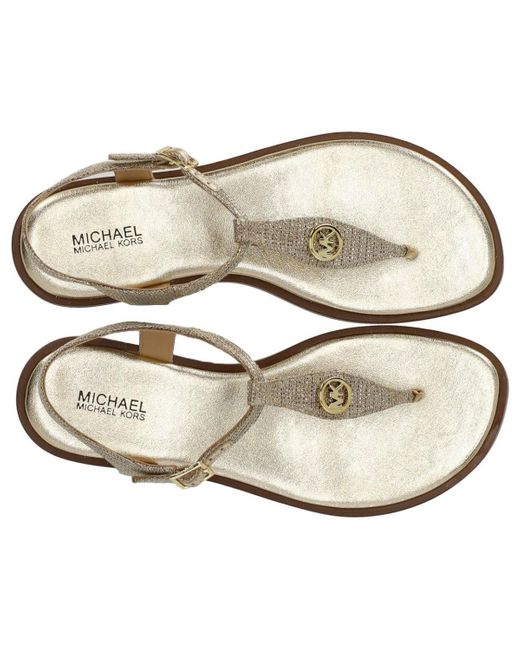 Michael Kors Brown Mallory flache sandale