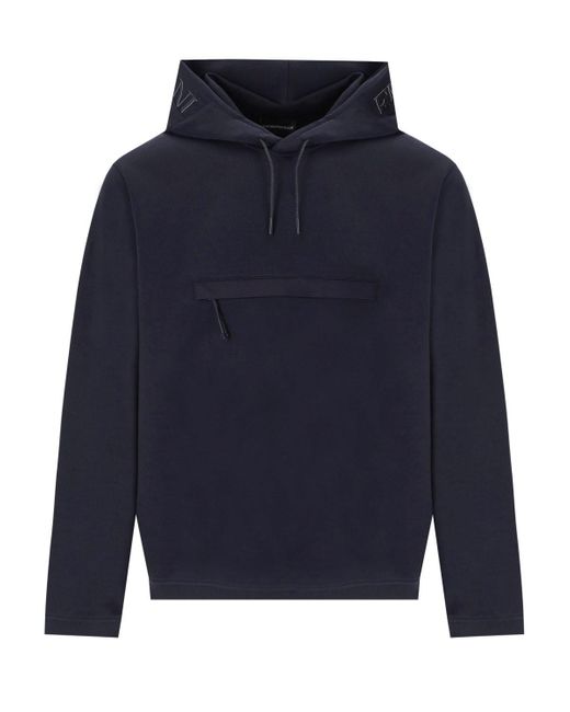 Emporio Armani Travel essential marinees hoodie in Blue für Herren