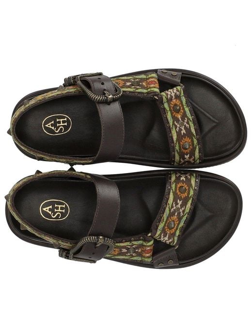 Ash Brown Unica Dark Flat Sandal