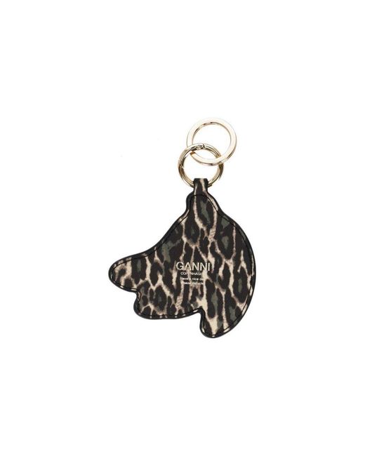 Ganni White Banana Keychain