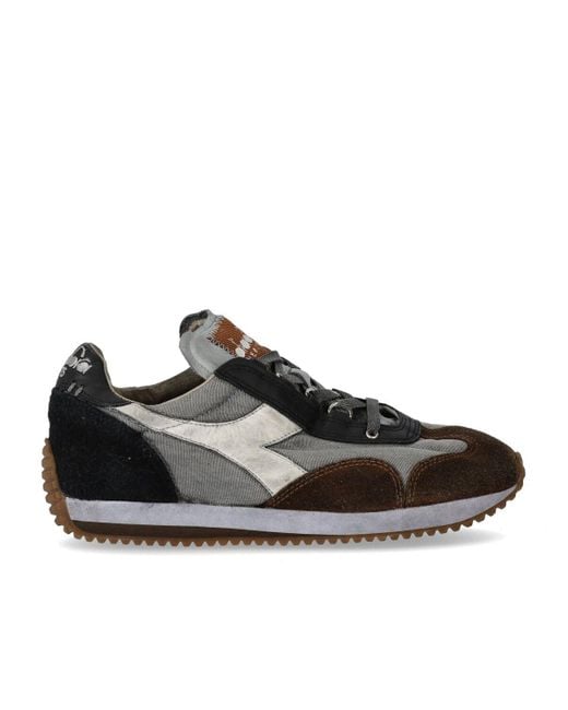 Diadora Equipe H Dirty Stone Wash Evo Sneaker in Grey (Black) Lyst