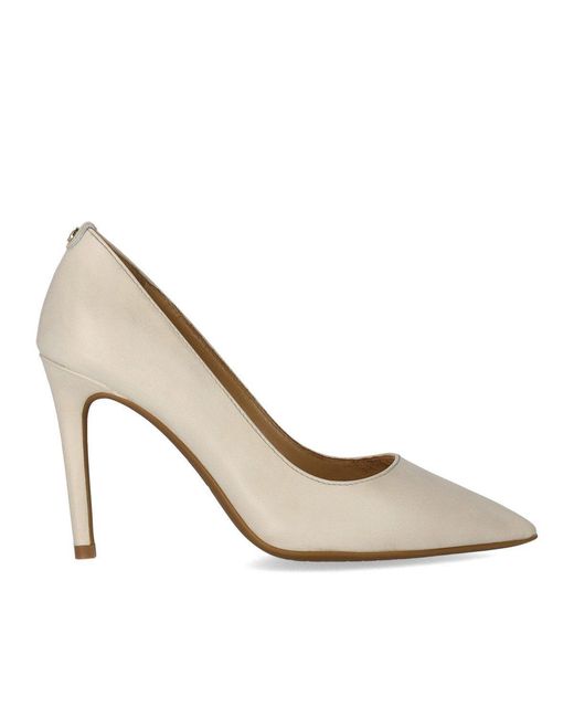 Michael Kors White Alina Flex High Light Cream Pump