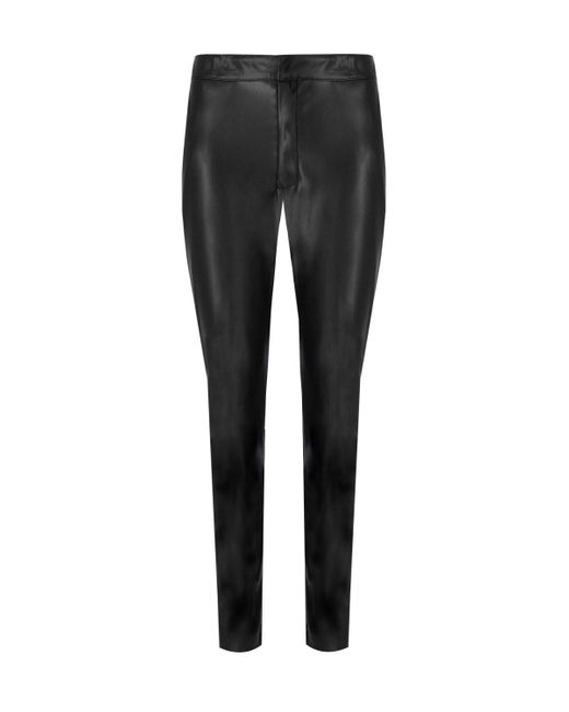Twin Set Black Faux Leather Trousers