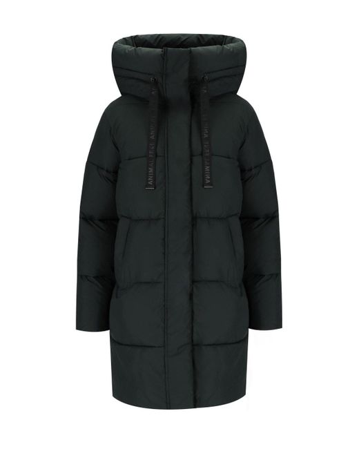 Save The Duck Black Erin Long Hooded Padded Jacket