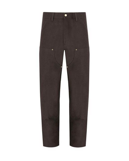 Carhartt Gray Double Knee Brown Trousers for men