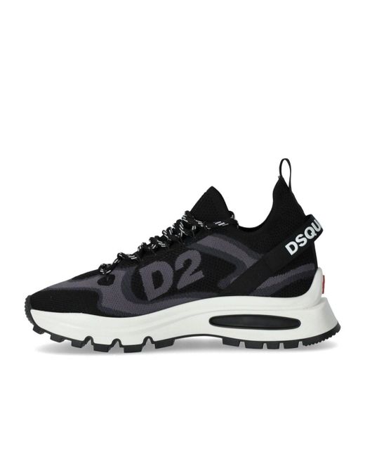 DSquared² Run Ds2 Black And Grey Sneaker for men
