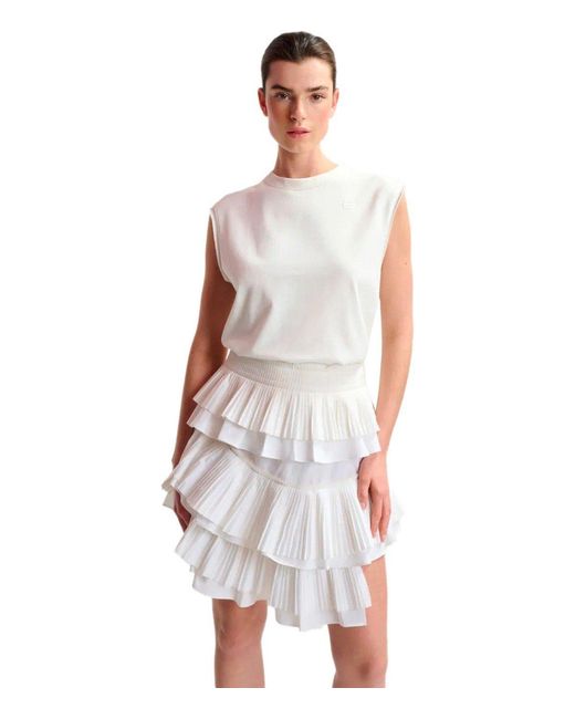 Essentiel Antwerp White Hupaul Mini Skirt