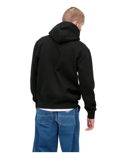 Sudadera con capucha logo negra Carhartt de hombre de color Black