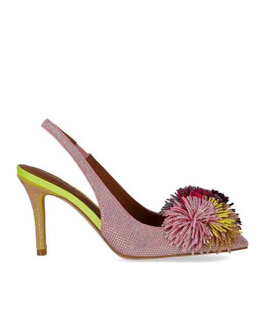 Kurt Geiger Pink Pom Pom Slingback Pump