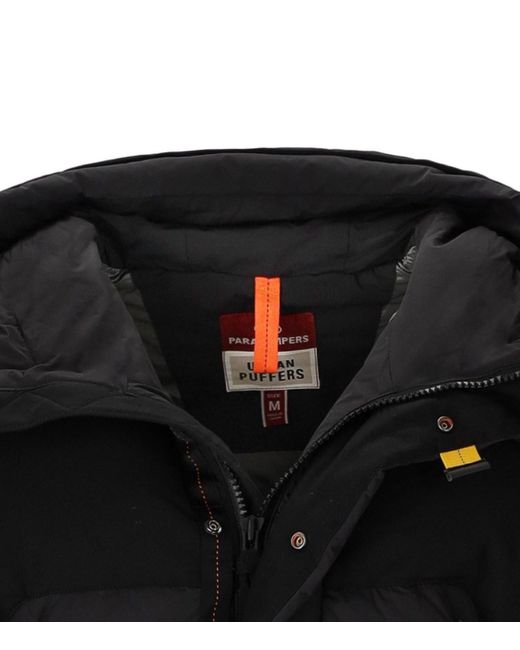 Parajumpers Black Lexert Hooded Down Jacket for men