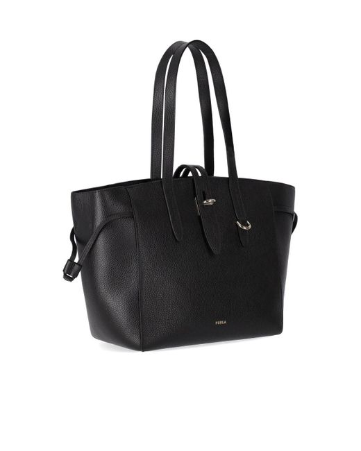 Furla Net M Black Shopping Bag