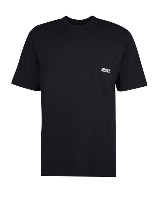 Camiseta radok pocket tee negra international Barbour de hombre de color Black