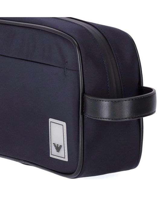 Emporio Armani Blue Travel Essential Toiletry Bag for men