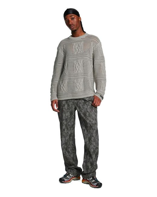 Daily Paper Gray Adetola Community Chimera Trousers for men