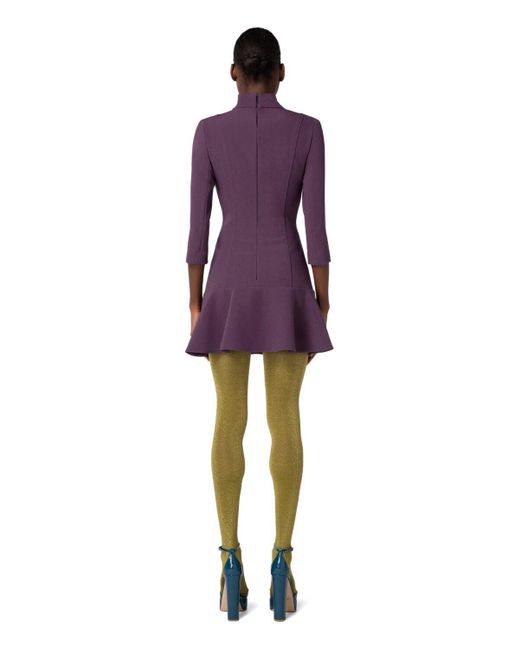 Elisabetta Franchi Purple Kleid mit knöpfen