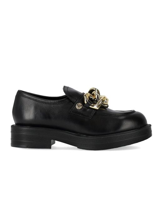 Love Moschino Loafer With Chain in Black | Lyst