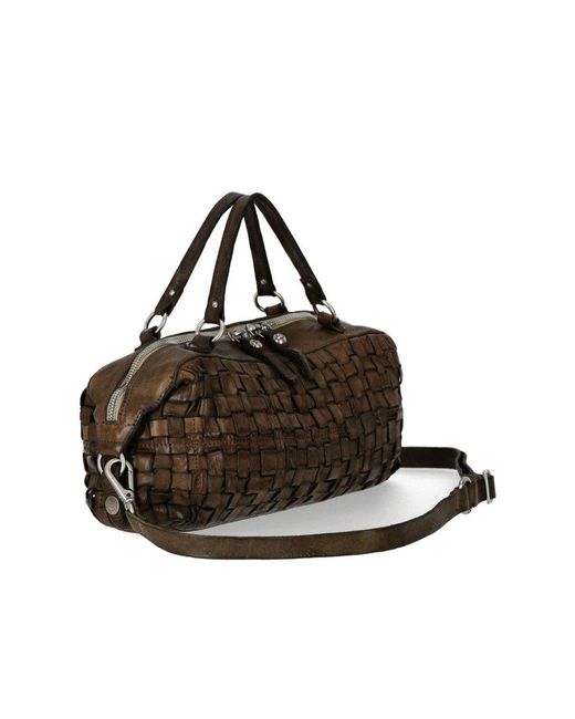 Campomaggi Brown Rachele Military Bowler Bag