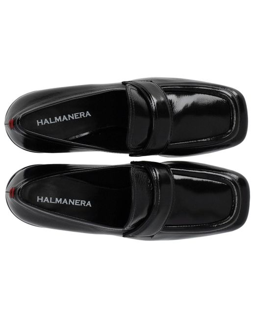 Halmanera Black Glaze Heeled Loafer