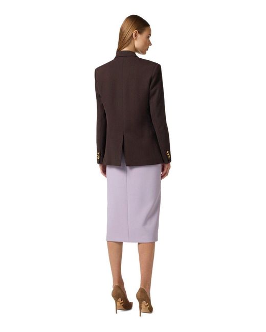Elisabetta Franchi Black Double Breasted Blazer