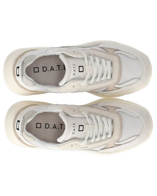 Sneaker fuga canvas bianca d.a.t.e di Date in White