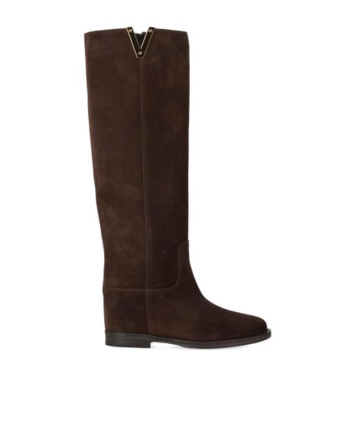 Via Roma 15 Brown Velour Dark Boot