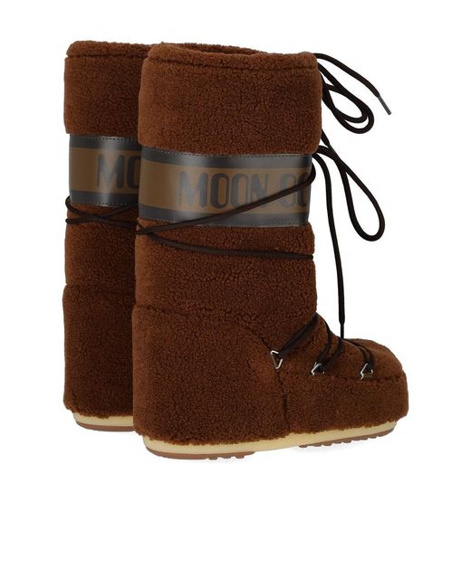 Moon Boot Brown Icon Fleece Snow Boot