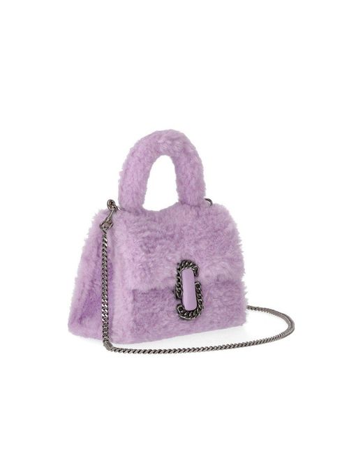 Marc Jacobs Purple The Teddy St. Marc Mini Top Handle Bag