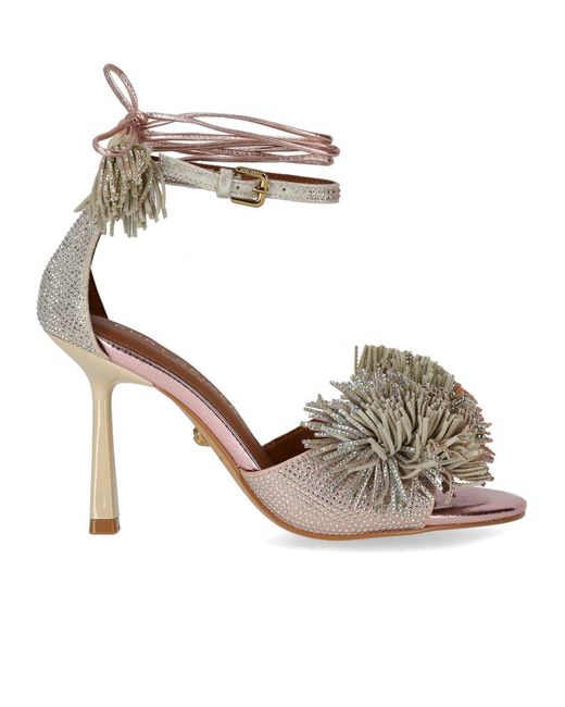 Kurt Geiger Gray Pom Pom Sandal