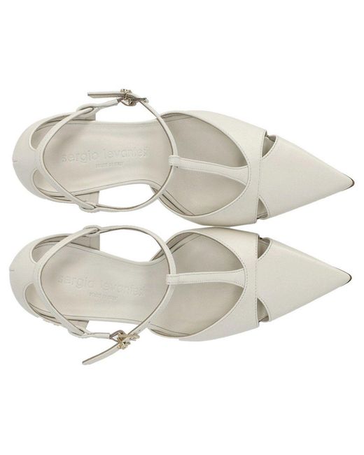 Sergio Levantesi White Maura Pump