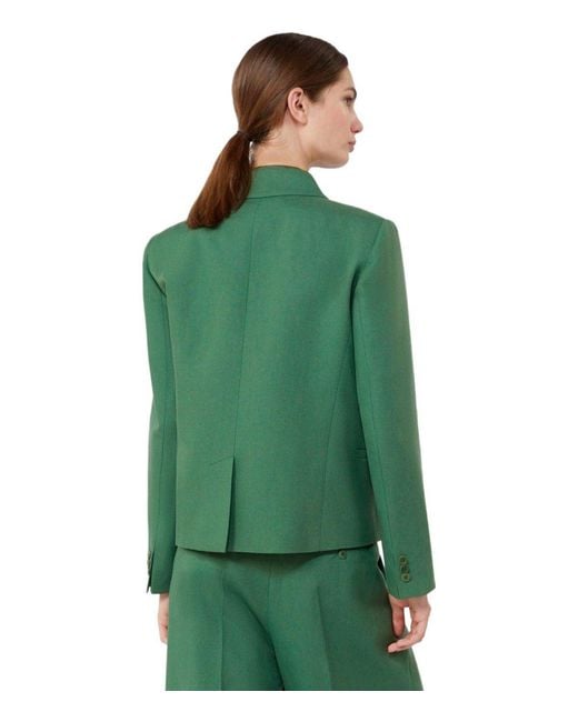 Weekend by Maxmara Green Nembi Double Breasted Blazer
