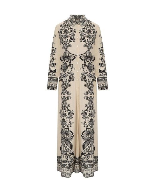 PAHIESA FORMENTERA White Ecru Shirt Dress