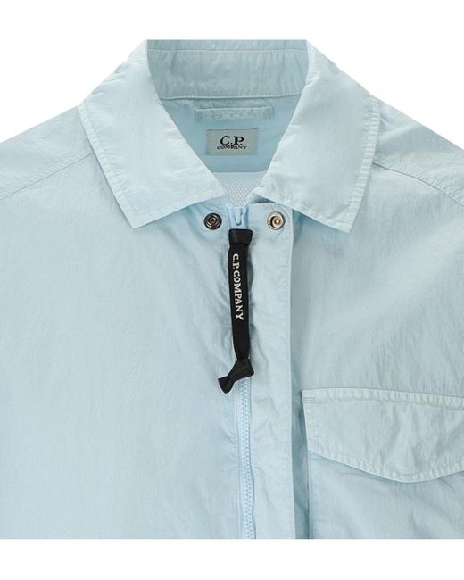 C P Company Chrome-r pocket starlight blue overshirt für Herren