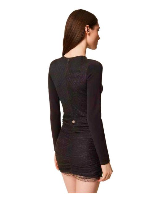 Twinset Black Plumetis Dress