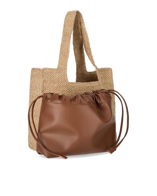 THEMOIRÈ Morea Medium Raffia Natural Shopper